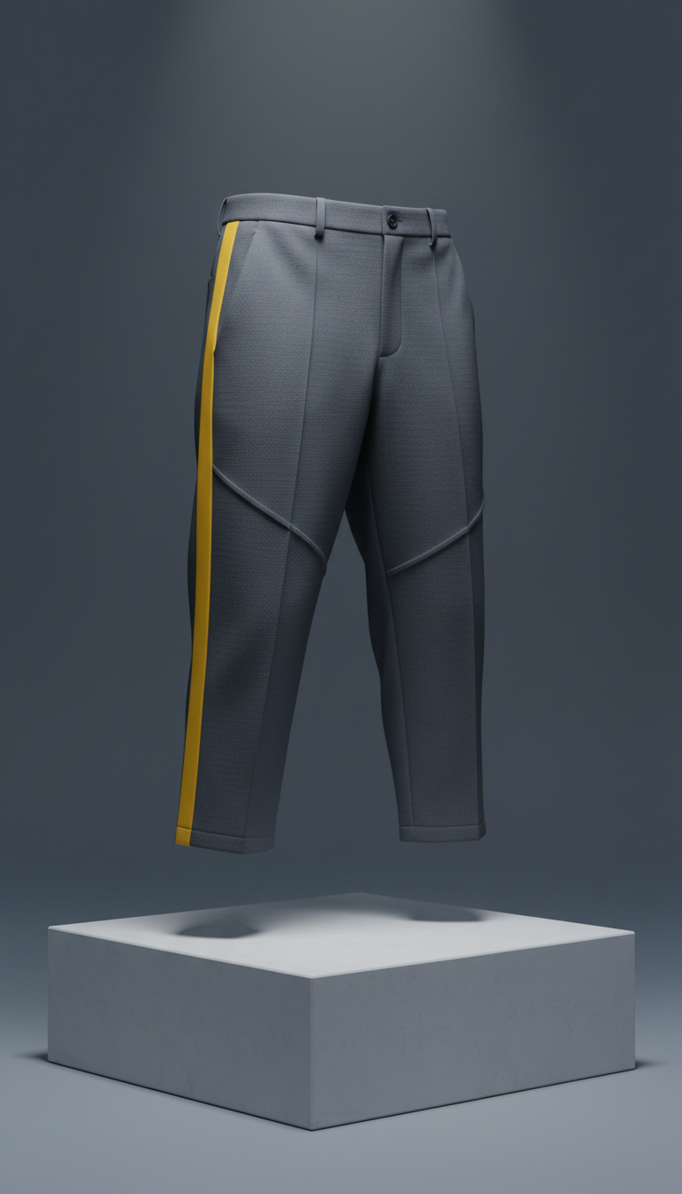 Cropped Paneled Street Pant