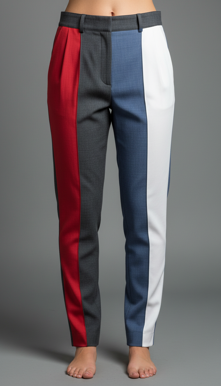 Tailored Statement Pants in Structured Twill