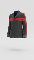 Structured City Jacket with Graphic Lining